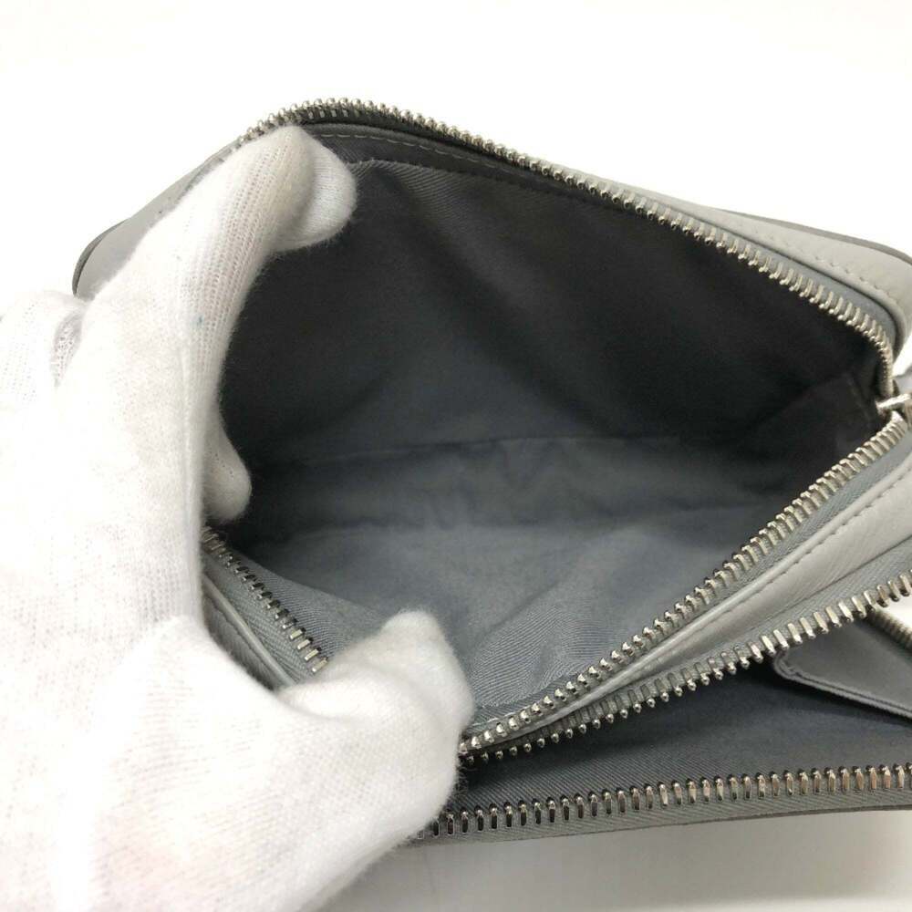 CHRISTIAN DIOR Gray Diamond Leather Pochette Shoulder Bag - Picture 10 of 12